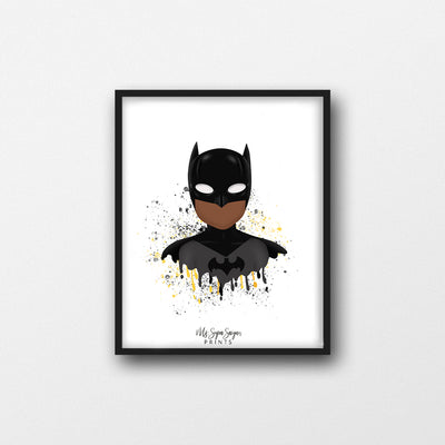 Bat Boy art printable for boys room.