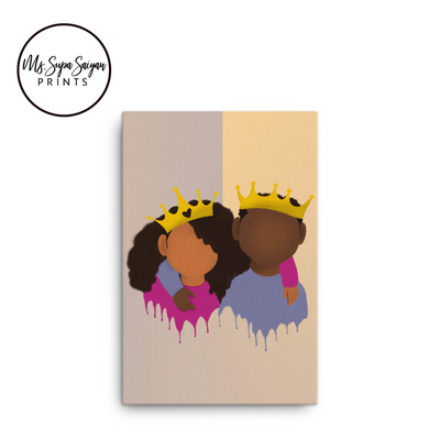 Elevate your space with a touch of familial royalty through this enchanting printable art featuring a brother and sister as the dynamic duo of a king and queen. The regal scene captures the essence of sibling camaraderie and shared leadership, blending familial bonds with a touch of majesty.