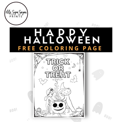 Halloween coloring page by Kayla Chew