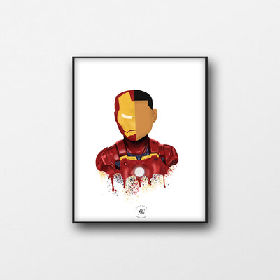 Representation matters. Decorate your childrens room with our unique Black Iron Man Art Printable! This design was created by Kayla Chew